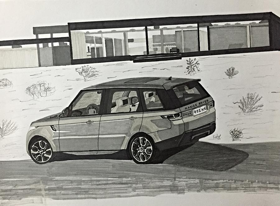 Range Rover Evoque Car Sketch Vector Download