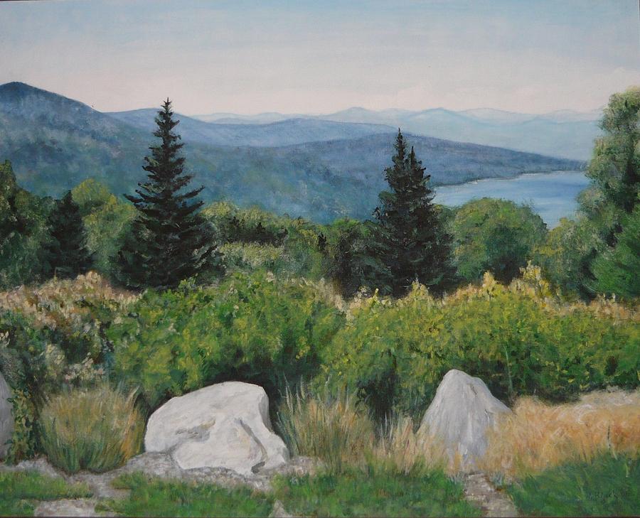Nature Painting - Rangeley Lakes by Wahleyah Black