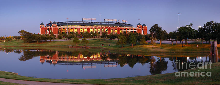 Rangers Ballpark in Arlington at DUSK Photograph by Jon Holiday