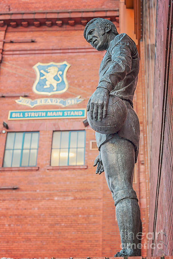 Rangers Ibrox Stadium Statue Photograph by Antony McAulay