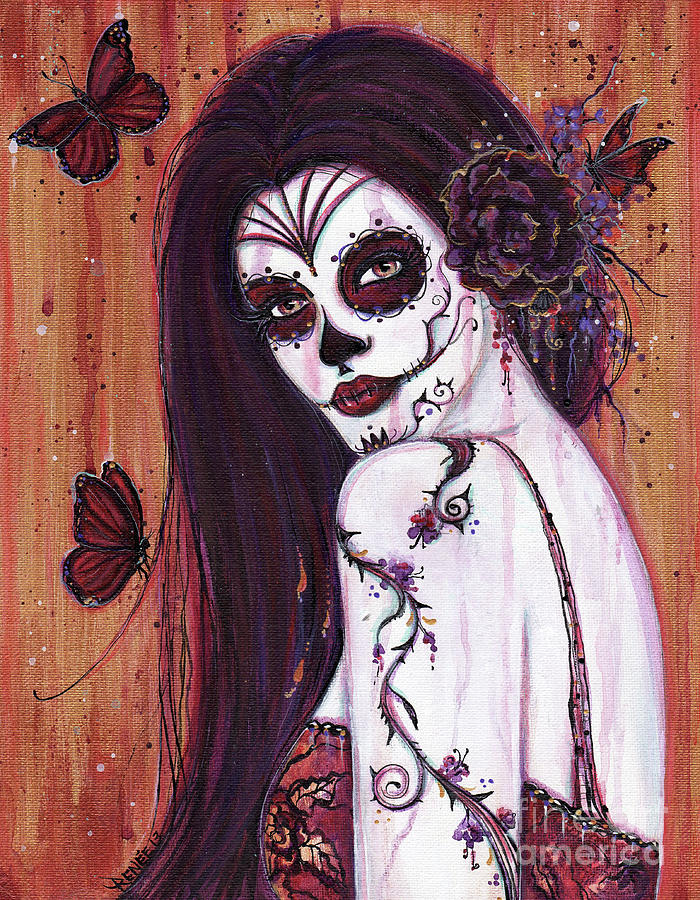 Ranita day of the dead Painting by Renee Lavoie - Fine Art America