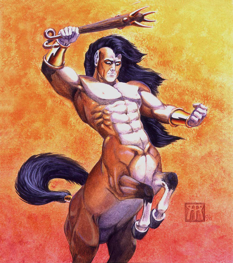 Ranting Centaur Painting by Melissa A Benson