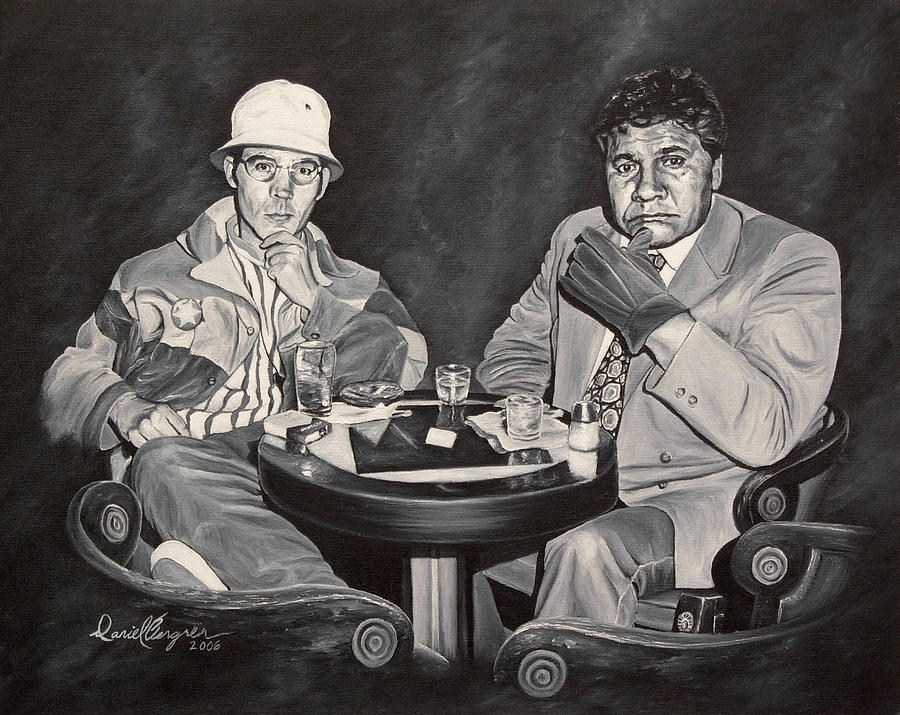 Las Vegas Painting - Raoul and Dr. Gonzo in Las Vegas by Daniel Bergren