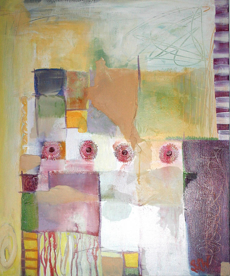 Abstract Painting - Rape Fields by Sherry Leigh Williams