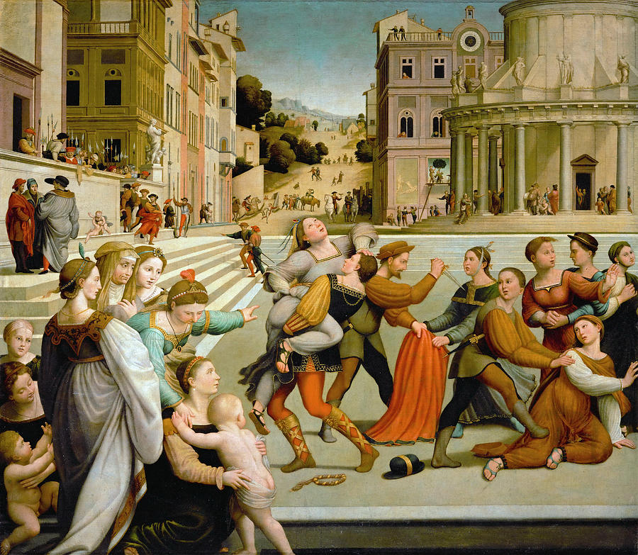 Bible Painting - Rape of Dinah by Giuliano Bugiardini