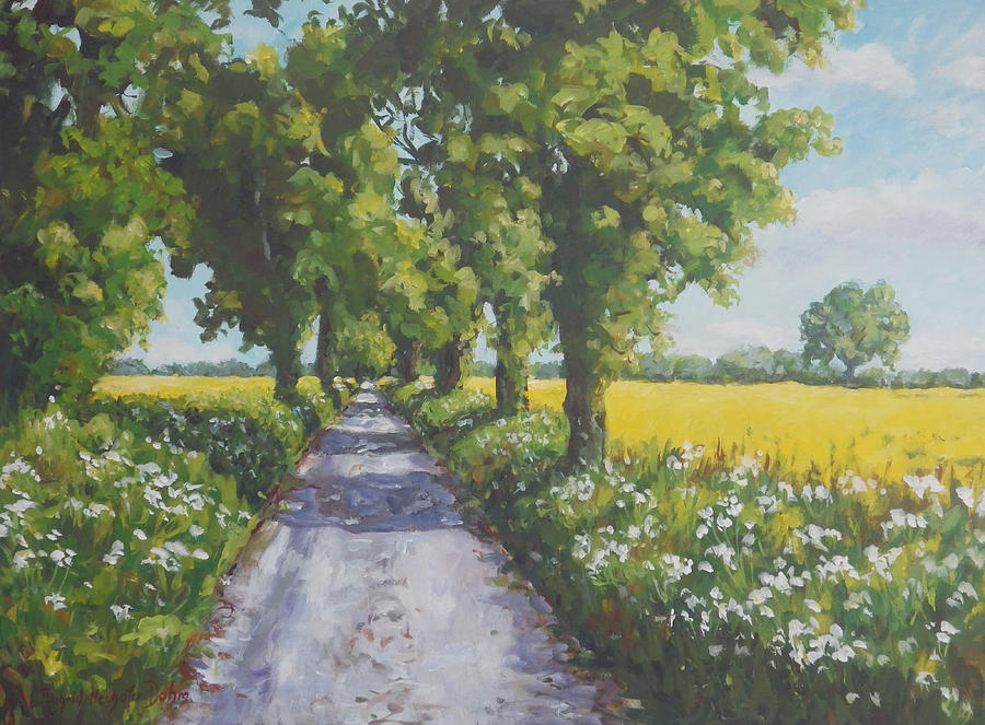 Rapeseed Field Painting by Ingrid Dohm