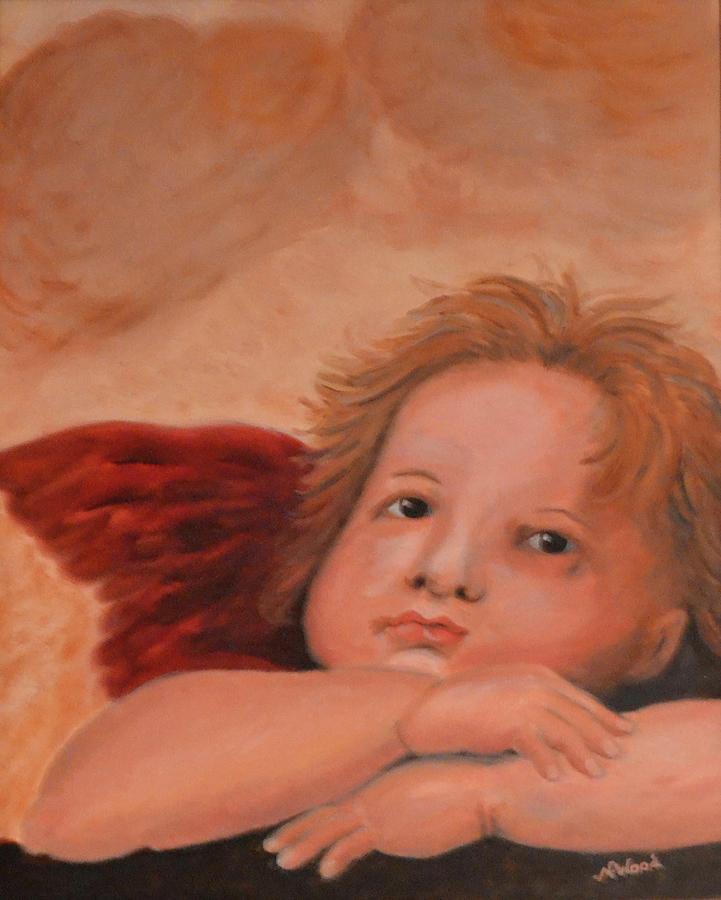 Raphaels Angel Painting by Nancy Sisco