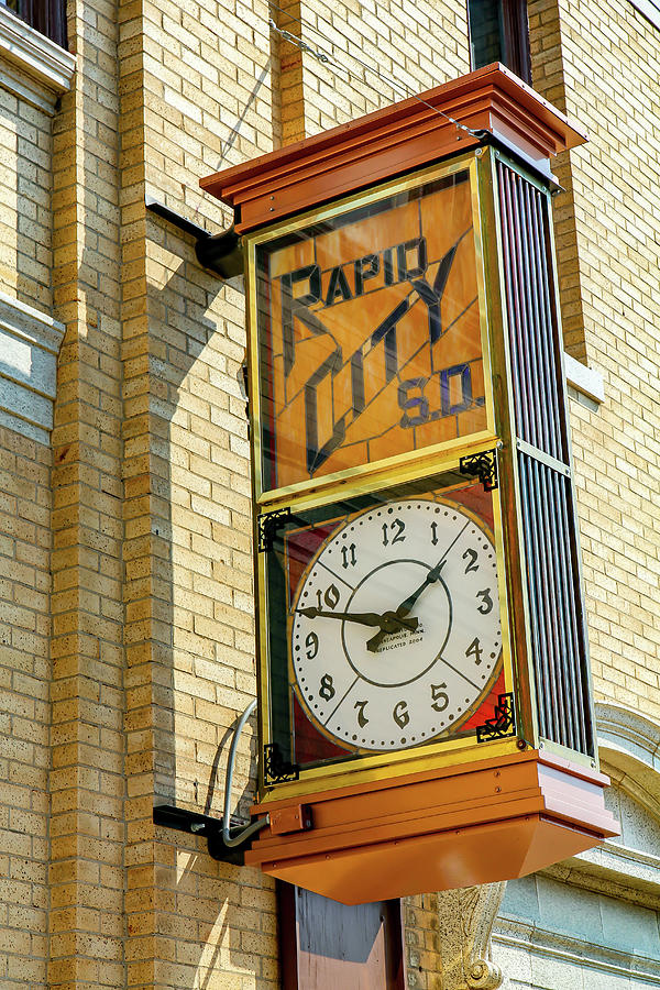 Rapid City Clock Photograph by Kevin Craft
