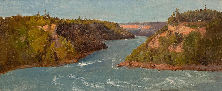 Rapids at Niagara Falls Painting by Regis Francois Gignoux