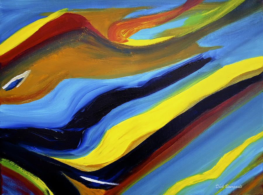 Rapids Painting by Dick Bourgault