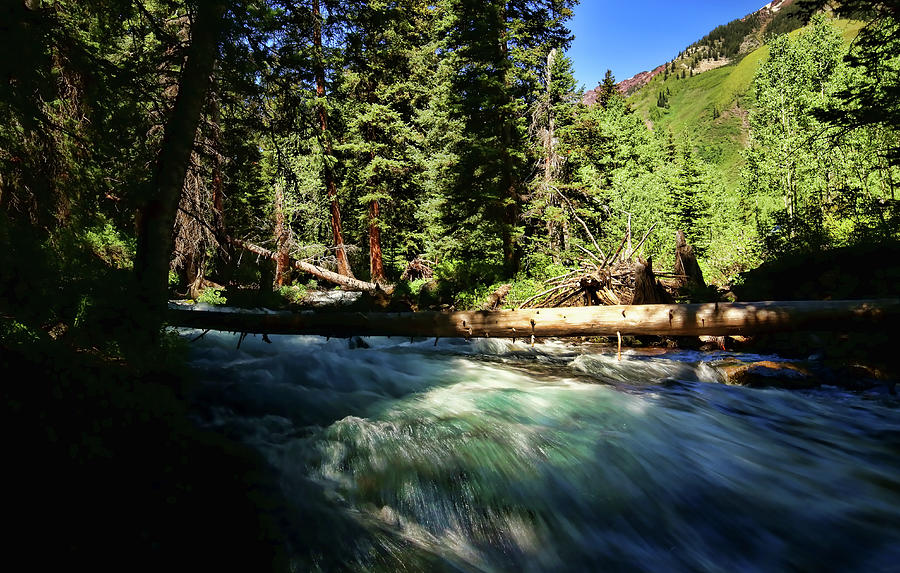Nature Photograph - Rapids near Maroon Bells by Judy Vincent