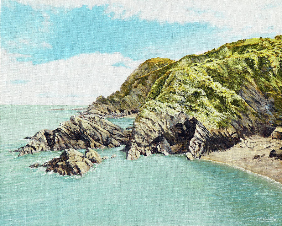 Rapparee Cove, Ilfracombe Painting by Mark Woollacott