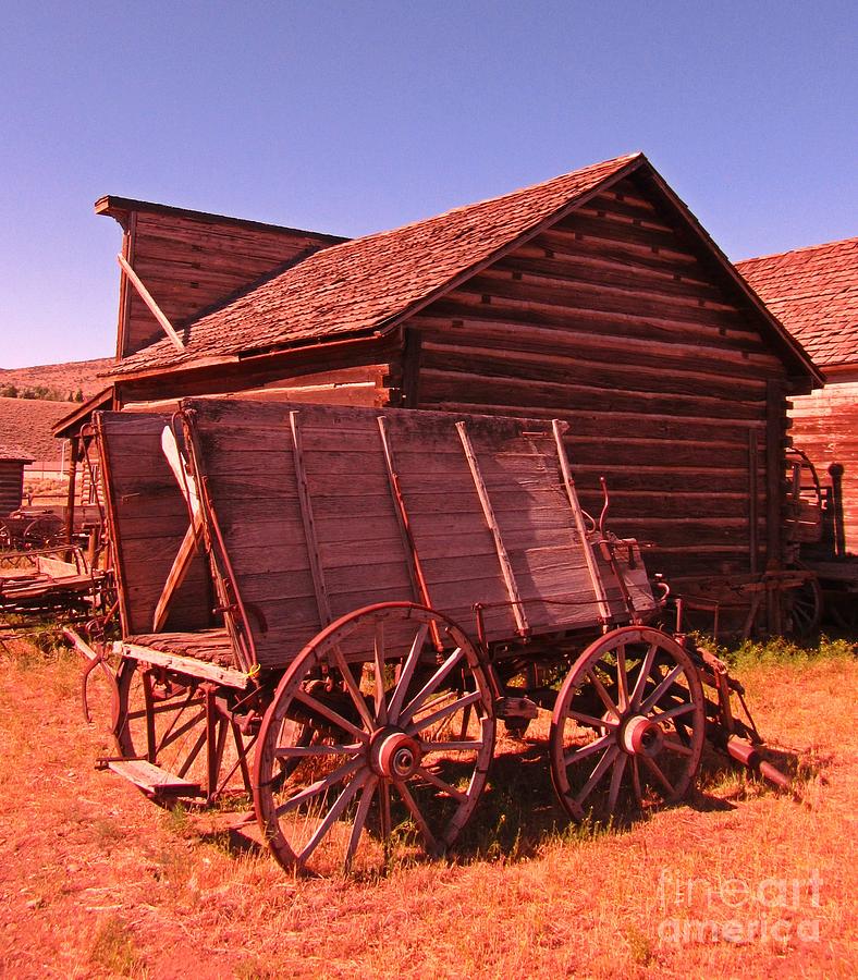 Rare Old Western Wagon Decor Two Painting by John Malone - Pixels