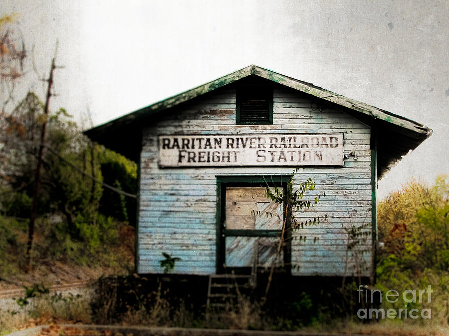 Train Photograph - Raritan River Freight Station by Colleen Kammerer