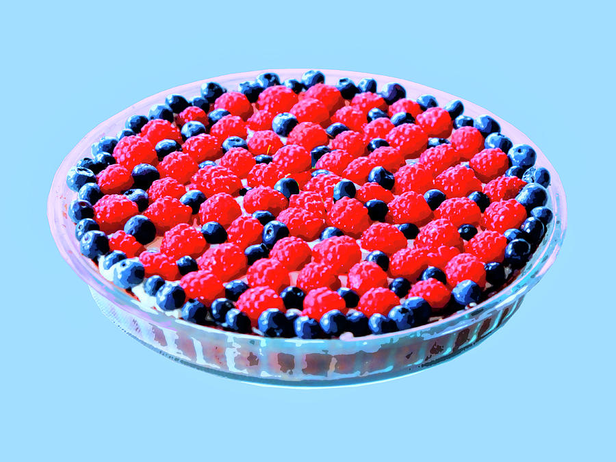 Raspberry and Blueberry Tart Photograph by Dominic Piperata