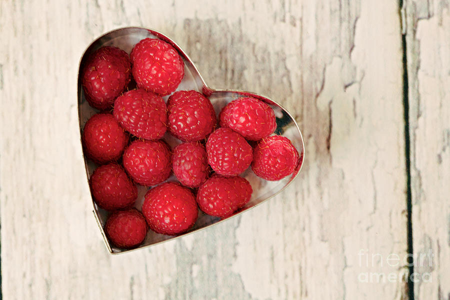 Raspberry Heart Photograph by Kim Fearheiley