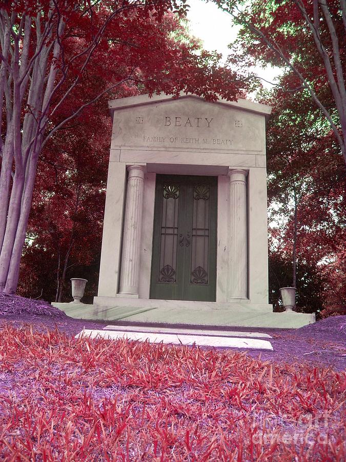 Crypt Photograph - Raspberry Mausoleum by Beebe Barksdale-Bruner