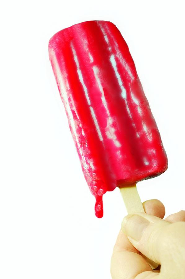 Raspberry Popsicle Treat Photograph by Diana Angstadt