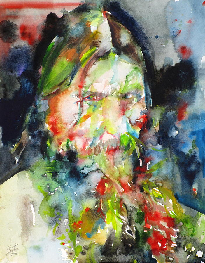 RASPUTIN - watercolor portrait.4 Painting by Fabrizio Cassetta
