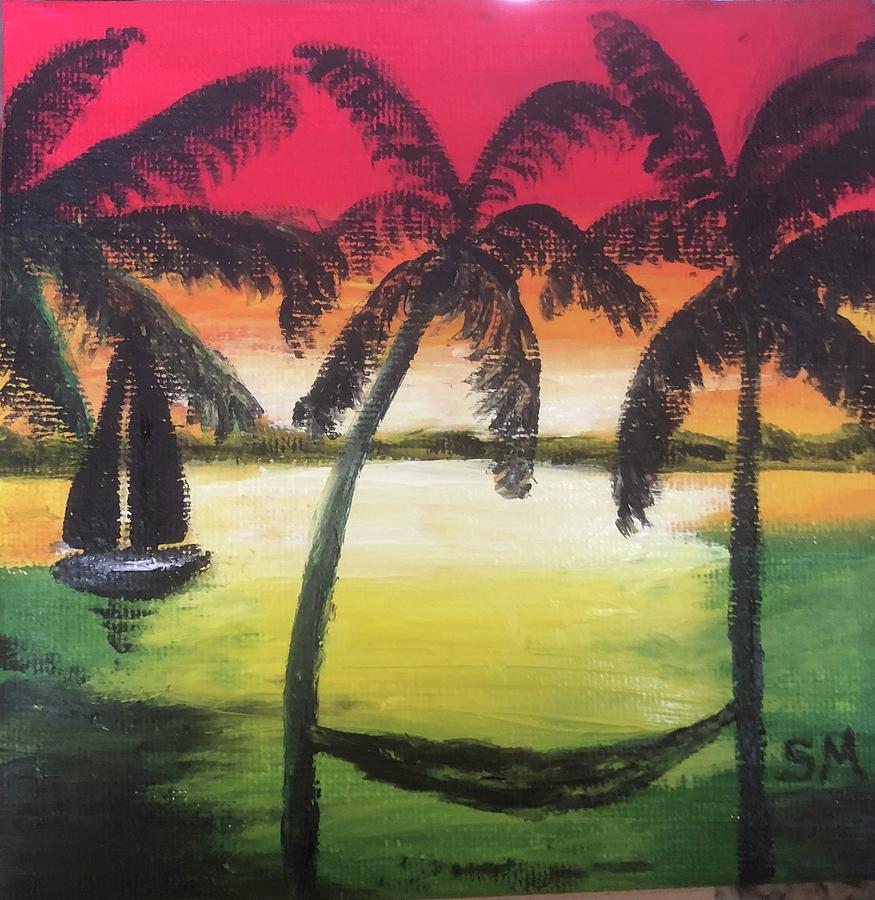 Sunset Painting - Rasta Sunset by Sherri McKendree
