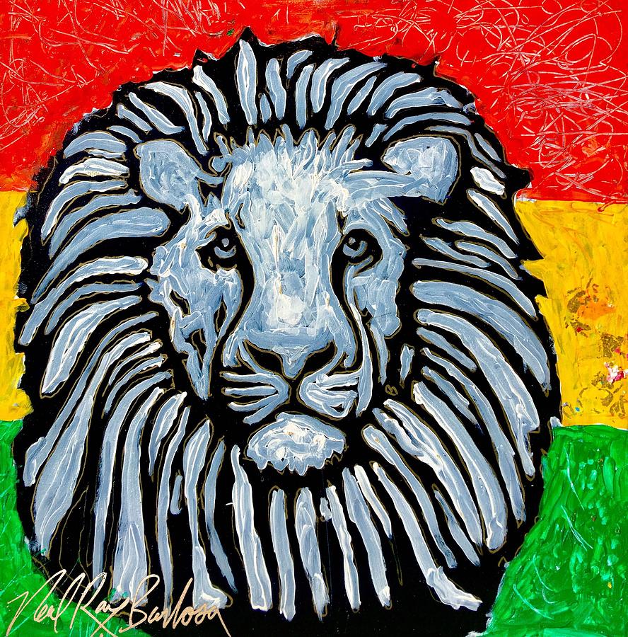 Rastafari Lion Painting by Neal Barbosa