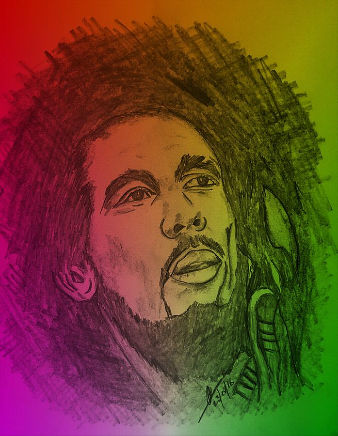 Rastaman Exodus Drawing by Collin A Clarke | Fine Art America