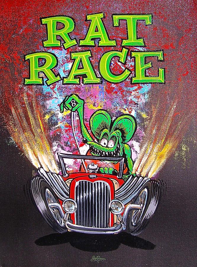 Rat Race Painting - Rat Race by Alan Johnson