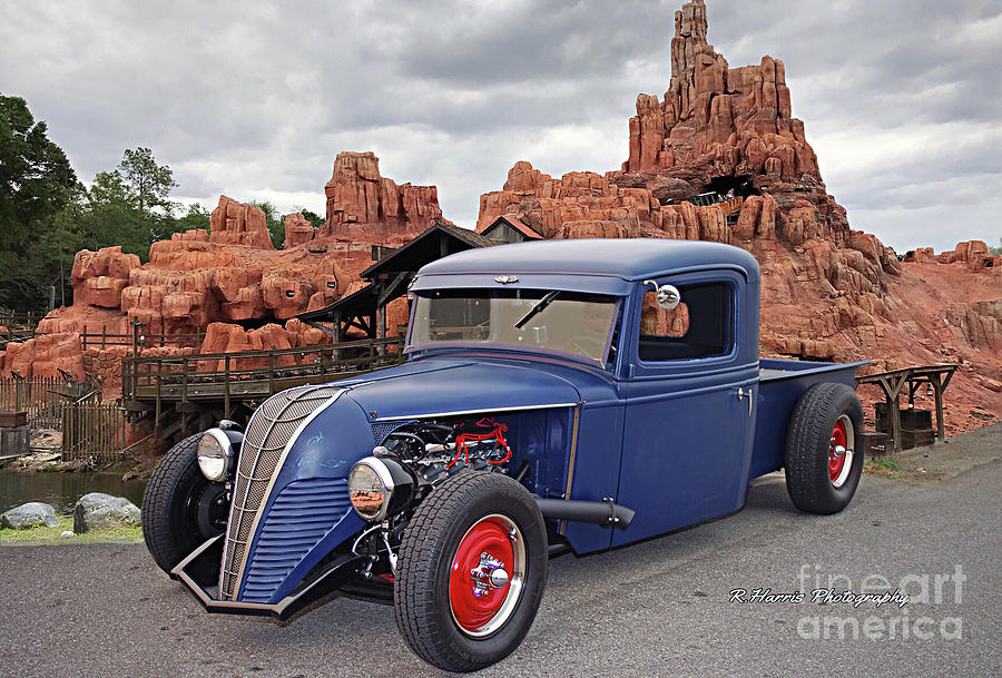 Rat Rod and Thunder Mountain Photograph by Randy Harris