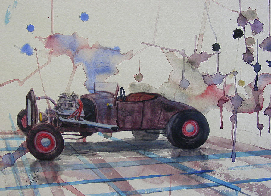 Rat Rod Painting - Rat Rod by Mark Spitz Rat Rod Painting - Rat Rod by Mark Spitz