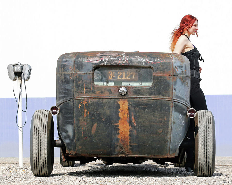 Rat Rod Pinup Girl Photograph by Christopher McKenzie