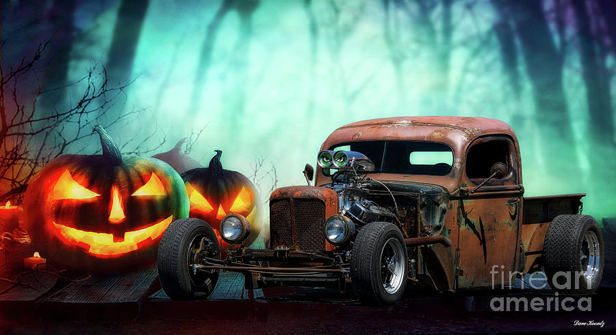 Rat Rod Spooky Hollow Pickup Photograph by Dave Koontz