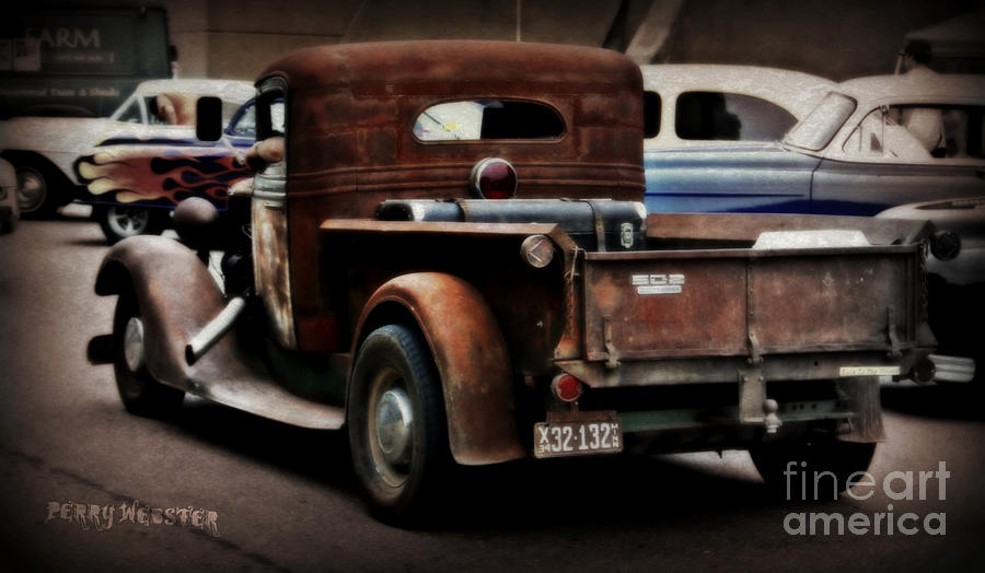 Car Photograph - Rat Rod Work Truck by Perry Webster