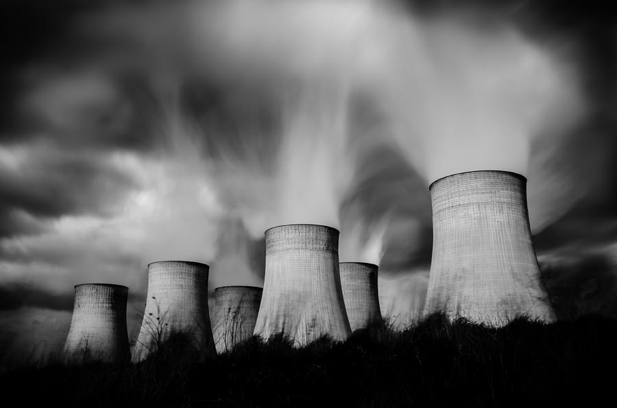 Black And White Photograph - Ratcliffe Power Station by Tim Allen