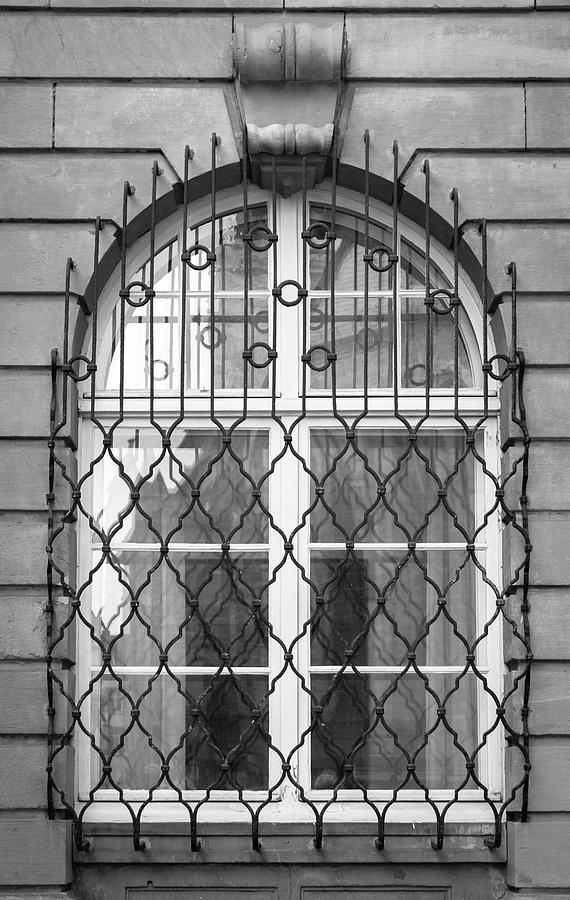 Rathaus Window B W Photograph by Teresa Mucha