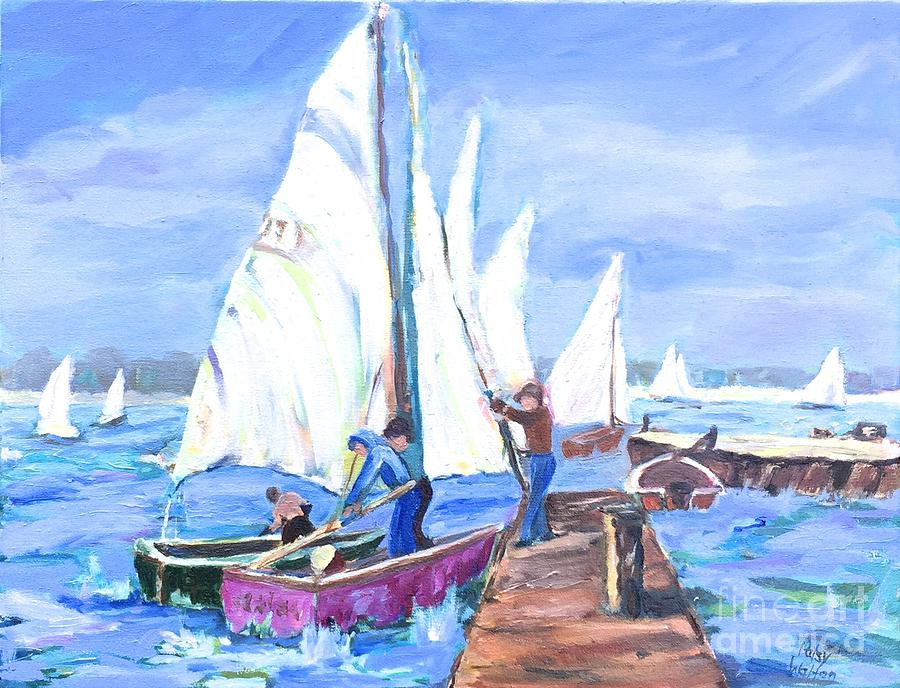 Rather Be Sailing Painting by Patsy Walton