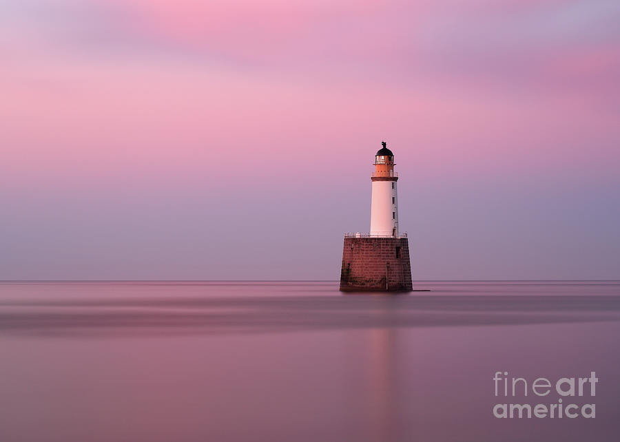Rattray Head Lighthouse at Sunset - Pink Sunset Photograph by Maria Gaellman