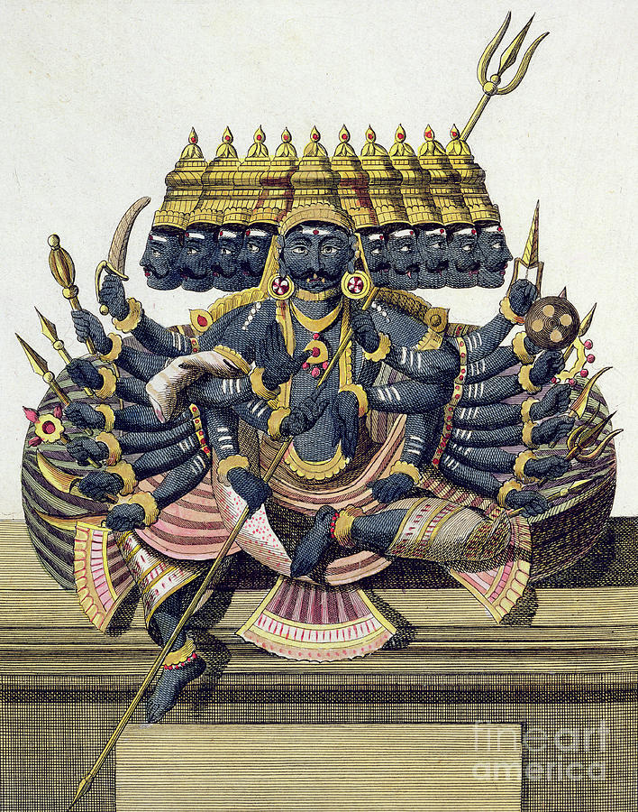 Ravana, Demon King Of Ceylon Drawing By Pierre Sonnerat - Pixels