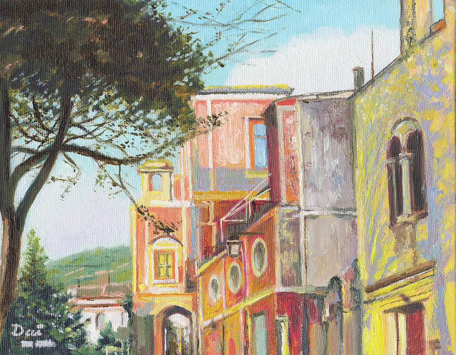 Ravello Eclectic Architecture Painting by Dai Wynn