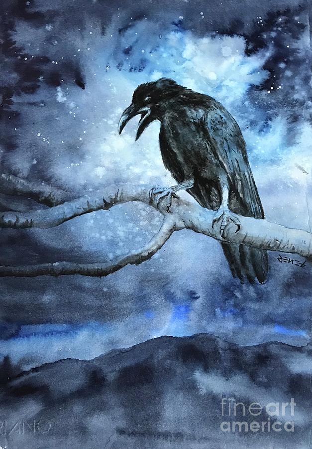 Raven 3 Painting By Deneb Arici Pixels   Raven 3 Deneb Arici 