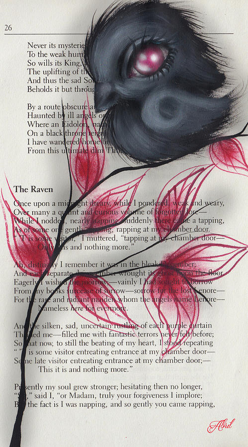Raven -8 Painting by Abril Andrade