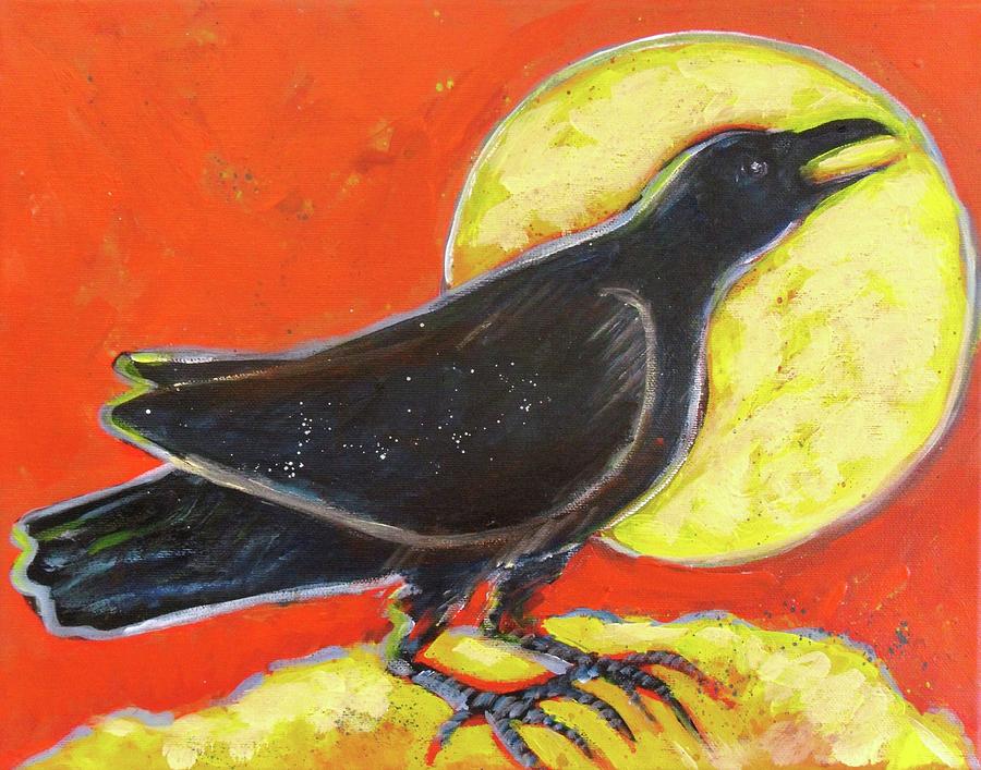 Raven and the Sun Painting by Carol Suzanne Niebuhr