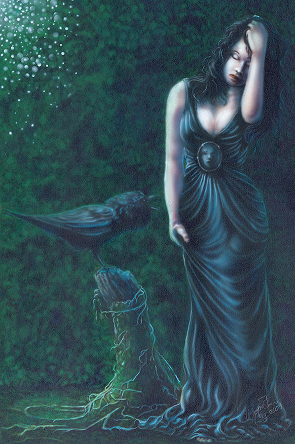 Raven Dream Painting by Wayne Pruse