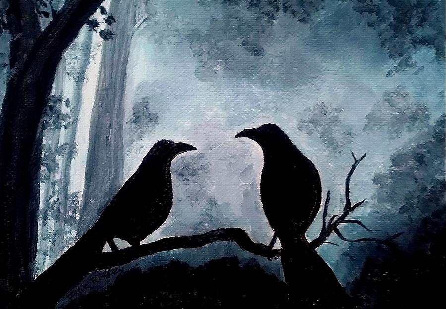 Raven Haven Painting by Julie Brugh Riffey