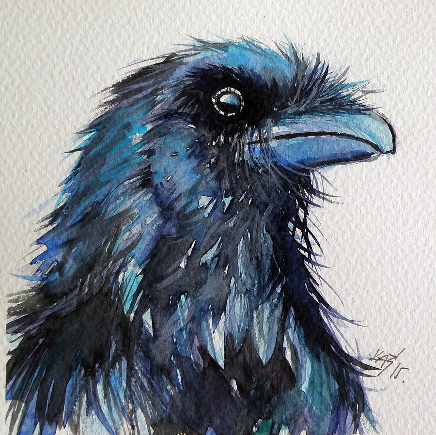 Raven I Painting by Kovacs Anna Brigitta