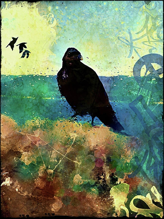 Raven Digital Art by Krista Droop