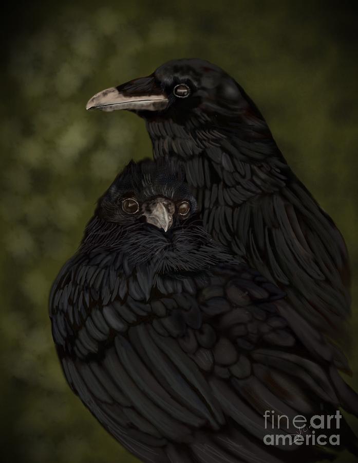 Raven love Digital Art by Deborah Vicino | Fine Art America