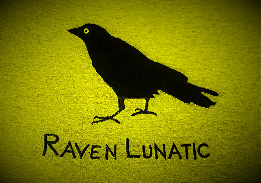 Raven Lunatic Yellow Photograph by Rob Hans