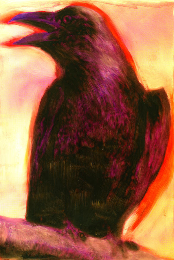 Raven Spirit 2 Painting by FeatherStone Studio Julie A Miller