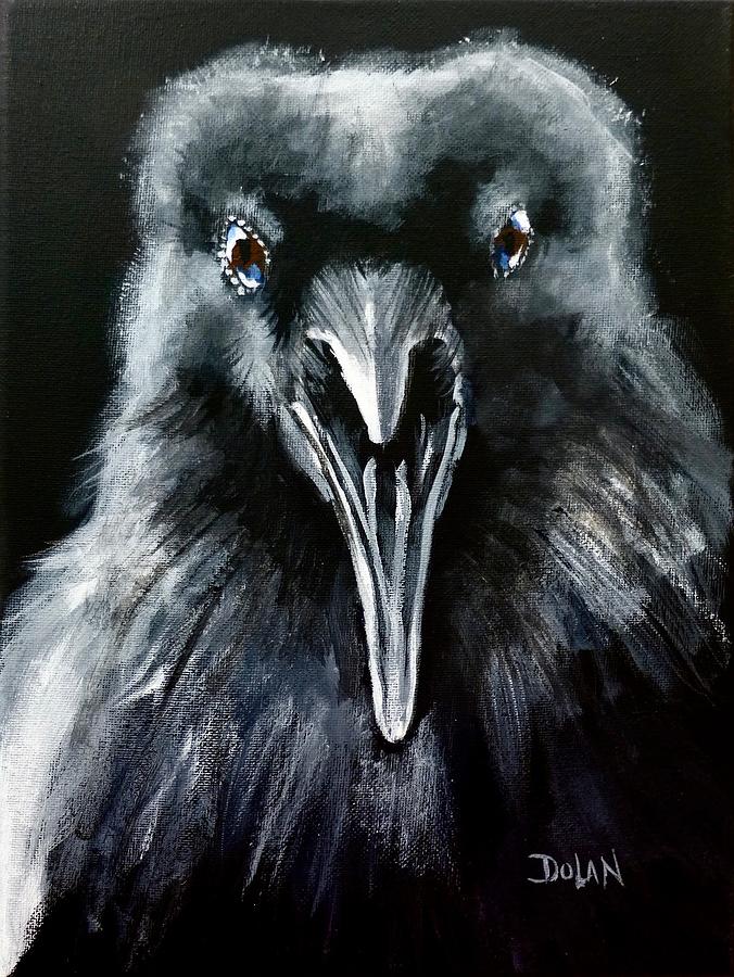 Raven Squawk Painting by Pat Dolan