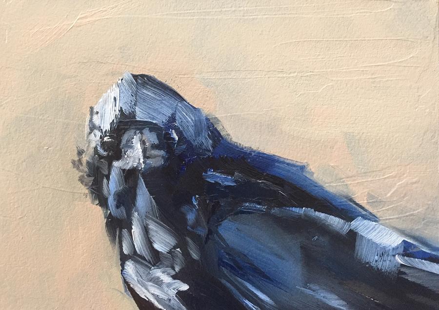 Raven Painting - Raven Stare by Gary Bruton